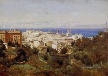  rome - Vue de Gênes depuis la Promenade d’Acqua Sola plein air romantisme Jean Baptiste Camille Corot